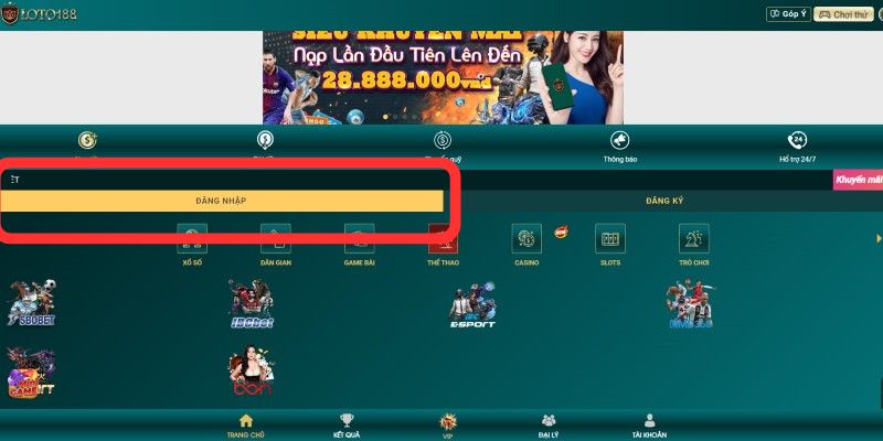 Đăng nhập vào tài khoản chính thức để bắt đầu cá cược tại nhà cái